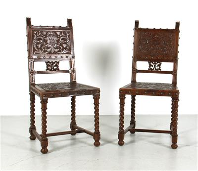 Paar Historismus-Sessel, - Möbel und dekorative Kunst