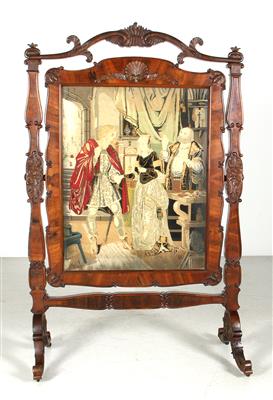 Paravent um 1860/70, - Möbel und dekorative Kunst