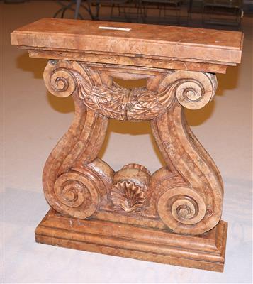 Paar Marmorsockel für Tischplatte, - Garden furniture and decorations
