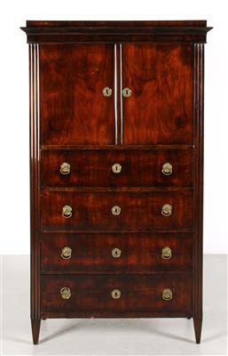 Halbhoher Biedermeier-Schrank,1. H. 19. Jh., - Mobili e arti decorative