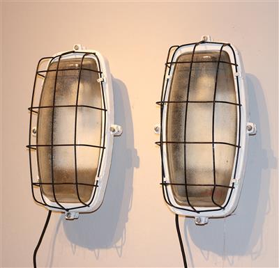 Paar Aussenwandlampen, - Saisonabschluß-Auktion Möbel