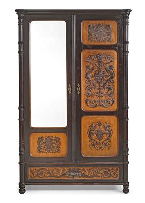 Jugendstil-Garderobeschrank, - Möbel und dekorative Kunst