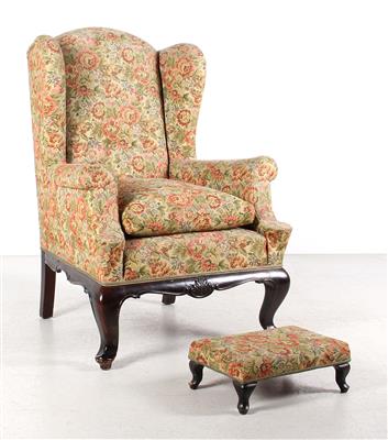 Ohrenbackenfauteuil um 1920/30, - Furniture and Decorative Art