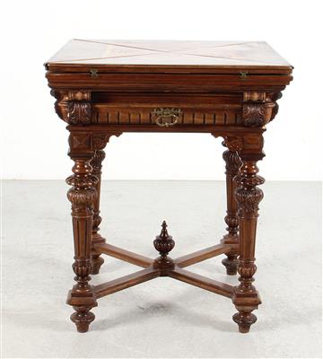 Historismus-Spieltisch um 1880/90, - Mobili e arti decorative