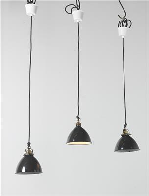 Satz von 3 Blechschirmlampen, - 130 Vintage Lamps