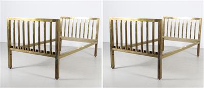 Paar Messingbetten, - Furniture