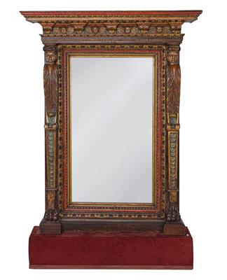 Konsolwandspiegel im Stil der italienischen Renaissance, - Mobili