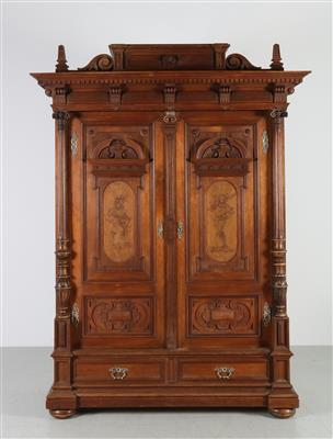 Interessanter und ungewöhnlicher Historismusschrank, - Furniture