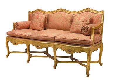 Französische Sitzbank im Louis XV- Stil, - Möbel