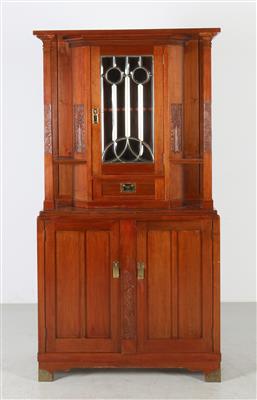 Spätjugendstil Aufsatzvitrine, - Mobili