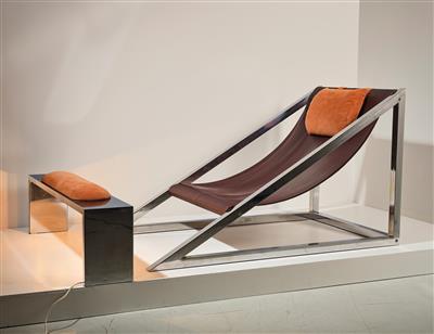 Mies Lounge Chair mit Fußbank, Entwurf Archizoom Associati - Möbel