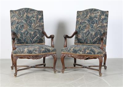 Paar Historismus Fauteuils, - Furniture