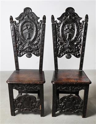 Paar provinzielle Sessel im Renaissancestil, - Furniture