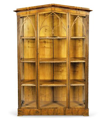 Späte Biedermeier Vitrine, - Nábytek