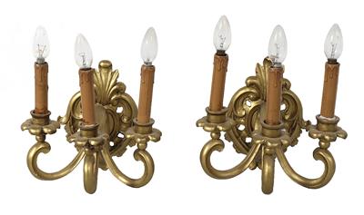 Paar Wandappliken i. Barockstil, - Furniture