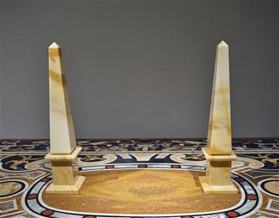 Paar Obelisken, - Gartenmöbel & Gartendekoration