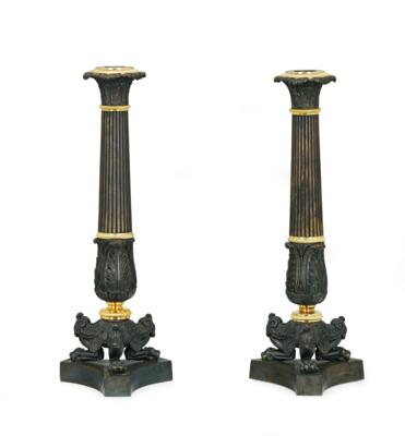 Paar elegante Louis Philippe-Kerzenleuchter, - Furniture