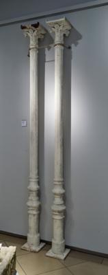 Paar Historismus Säulen, - Möbel