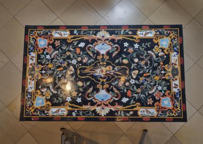 Steinintarsien- Platte, sog. Pietra dura- Platte, - Garden Furniture & Decorations