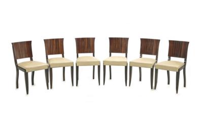 Satz von 6 Art Deco-Stühlen, - Furniture