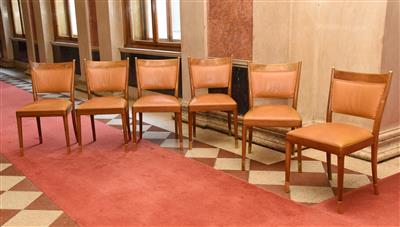 Satz von 6 Sesseln, - Ein Stück Demokratiegeschichte - Mobiliar des Parlaments