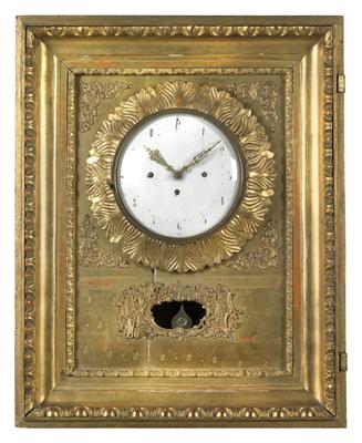 Biedermeier Framed clock, - Property from Aristocratic Estates and Important Provenance