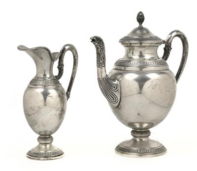 Italian jug and saucer, - Property from Aristocratic Estates and Important Provenance