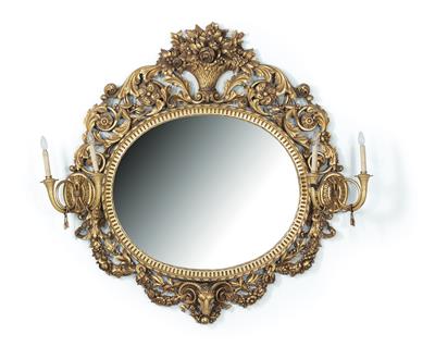 Grand oval wall mirror, - Di provenienza aristocratica