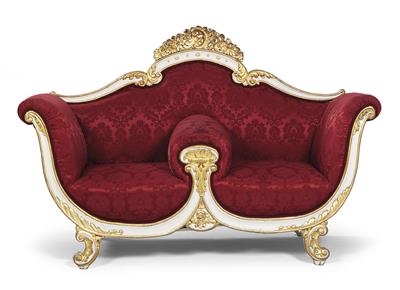 Neobarocke Sitzbank, - Aus aristokratischem Besitz und bedeutender Provenienz