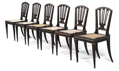 Set of 6 high-quality Classicistic chairs, - Property from Aristocratic Estates and Important Provenance