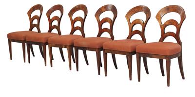 Set of six Biedermeier chairs, - Majetek aristokratického p?vodu a p?edm?ty  d?ležitých proveniencí