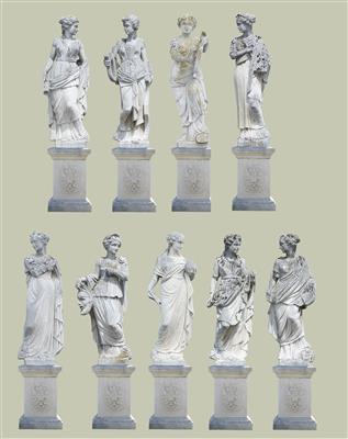 Rare series of 9 muses, - Property from Aristocratic Estates and Important Provenance