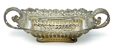 Viennese basket-shaped bowl, - Di provenienza aristocratica