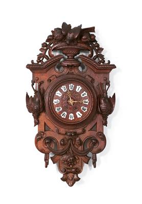 A "Black Forest Hunting Salon" wall clock, - Mobili rustici
