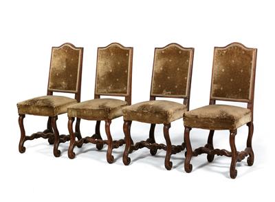 4 provincial Baroque chairs, - Rustic Furniture