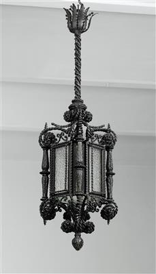 An iron chandelier, - Rustic Furniture