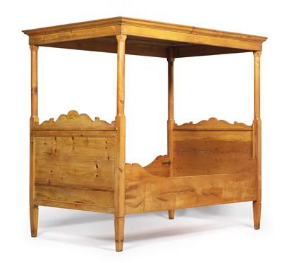 A rural canopy bed, - Rustic Furniture