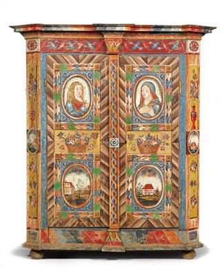 An Upper Austrian rustic cabinet, - Rustic Furniture