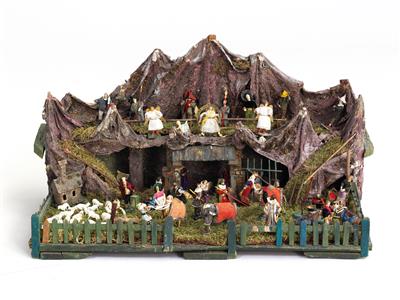 A nativity scene, - Mobili rustici
