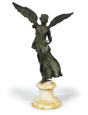 Bronze figure of Nike, - Furniture and decorative art