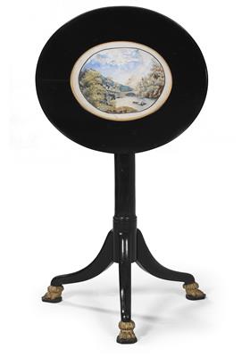 Oval side table, - Furniture and decorative art