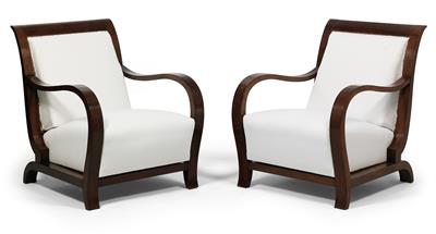 Pair of Art Deco fauteuils, - Mobili e arti decorative
