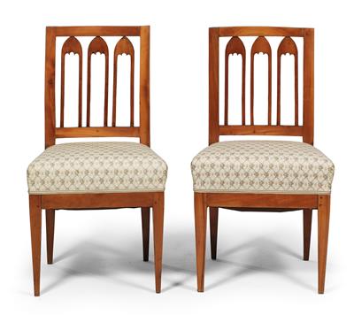 Pair of Biedermeier chairs, - Furniture and decorative art