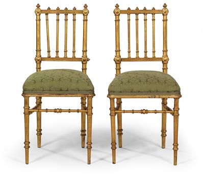 Pair of historicist child seats, - Furniture and decorative art