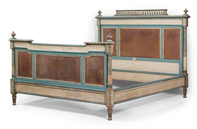 Nekolassizistisches Doppelbett, - Möbel, Teppiche und dekorative Kunst