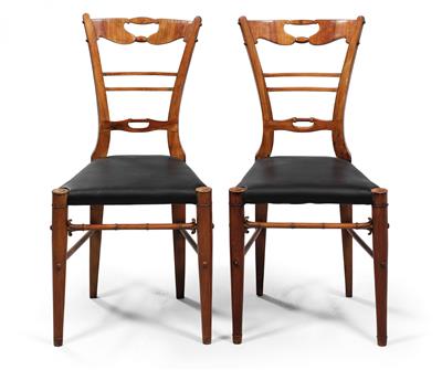 Pair of Biedermeier chairs, - Furniture, carpets