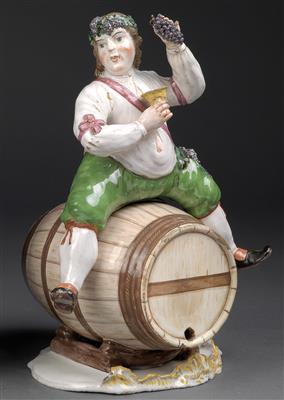 Bacchus sitting on a barrel, - Di provenienza aristocratica