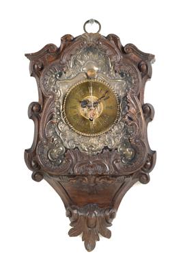 Baroque “Tischzappler” clock in wall housing - Majetek aristokratického původu a předměty  důležitých proveniencí