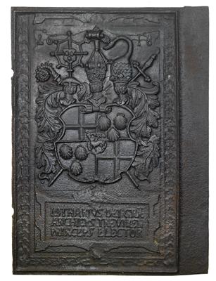 Large chimney plate, - Di provenienza aristocratica