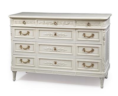 Neoclassical chest of drawers, - Majetek aristokratického původu a předměty  důležitých proveniencí